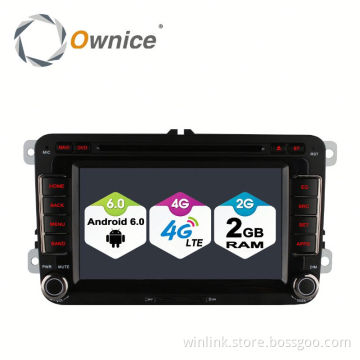 Ownice factory price Quad core Android 6.0 Multimedia player for VW Volkswagen with RDS support DSP dvr TV